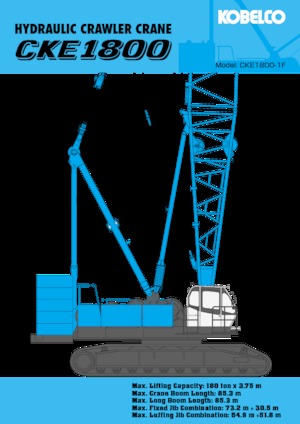 Гусеничні крани - ґратчаста стріла Kobelco CKE1800