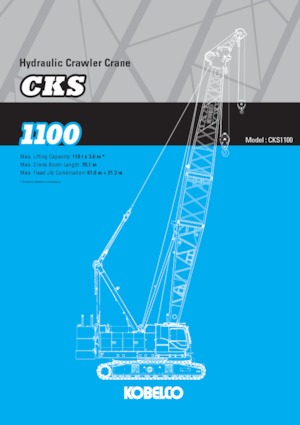 Гусеничні крани - ґратчаста стріла Kobelco CKS1100