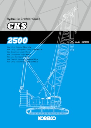 Гусеничні крани - ґратчаста стріла Kobelco CKS2500