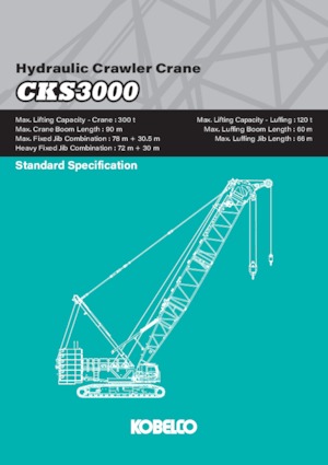 Гусеничні крани - ґратчаста стріла Kobelco CKS3000