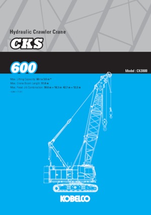 Гусеничні крани - ґратчаста стріла Kobelco CKS600