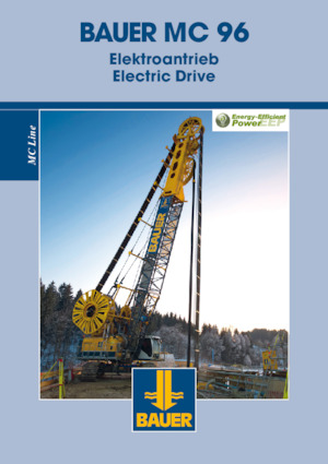 Гусеничні крани - ґратчаста стріла BAUER Group eMC 96