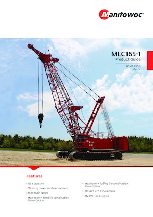 Гусеничні крани - ґратчаста стріла Manitowoc MLC165-1