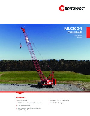 Гусеничні крани - ґратчаста стріла Manitowoc MLC100-1