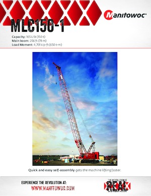 Гусеничні крани - ґратчаста стріла Manitowoc MLC150-1