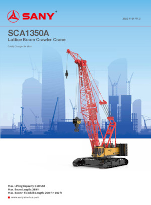 Гусеничні крани - ґратчаста стріла Sany SCA1350A