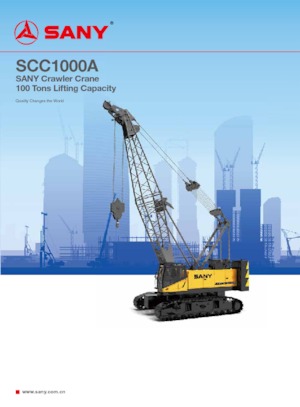 Гусеничні крани - ґратчаста стріла Sany SCC1000A