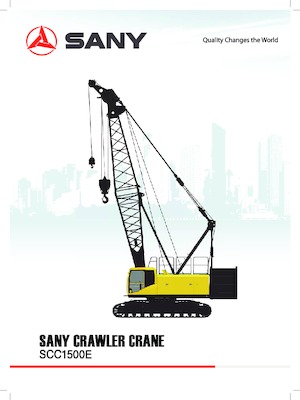 Гусеничні крани - ґратчаста стріла Sany SCC1500E