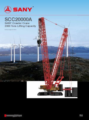 Гусеничні крани - ґратчаста стріла Sany SCC20000A
