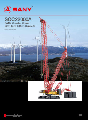Гусеничні крани - ґратчаста стріла Sany SCC22000A