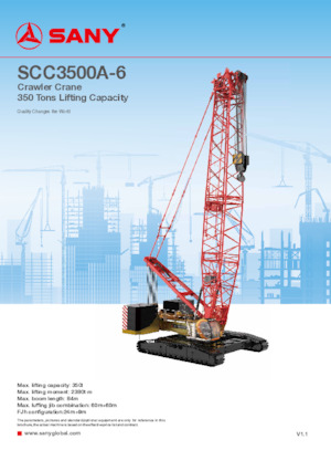 Гусеничні крани - ґратчаста стріла Sany SCC3500A-6