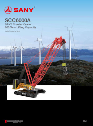 Гусеничні крани - ґратчаста стріла Sany SCC6000A