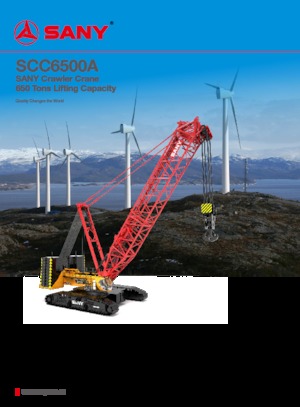 Гусеничні крани - ґратчаста стріла Sany SCC6500A