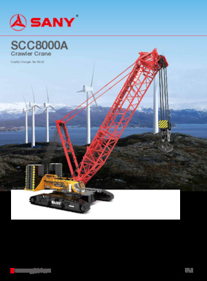 Гусеничні крани - ґратчаста стріла Sany SCC8000A