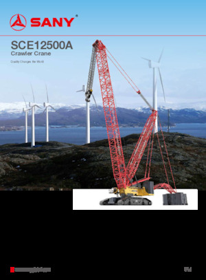 Гусеничні крани - ґратчаста стріла Sany SCE12500A