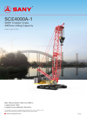 Гусеничні крани - ґратчаста стріла Sany SCE4000A-1