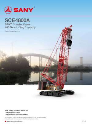 Гусеничні крани - ґратчаста стріла Sany SCE4800A