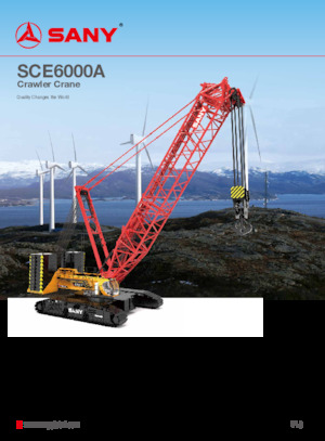 Гусеничні крани - ґратчаста стріла Sany SCE6000A