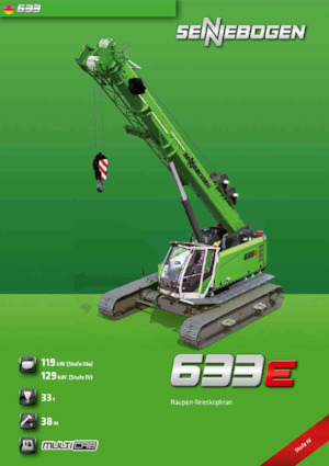 Гусеничні крани - телескопічна стріла Sennebogen 633E