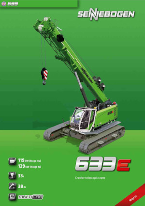 Гусеничні крани - телескопічна стріла Sennebogen 633E