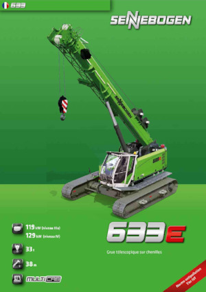 Гусеничні крани - телескопічна стріла Sennebogen 633E