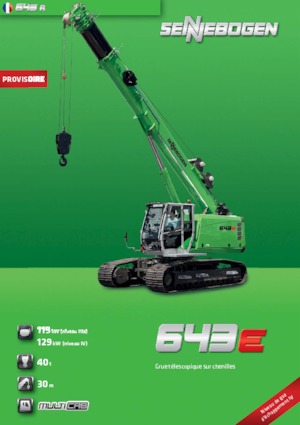 Гусеничні крани - телескопічна стріла Sennebogen 643 R