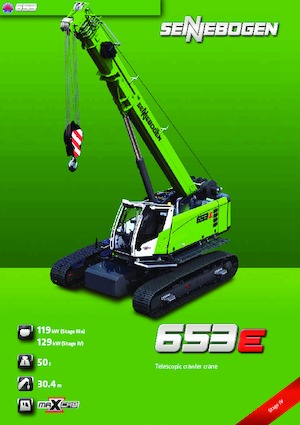 Гусеничні крани - телескопічна стріла Sennebogen 653 R