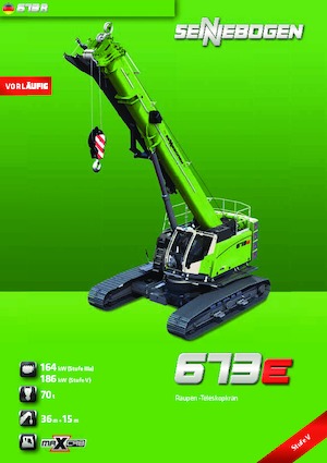 Гусеничні крани - телескопічна стріла Sennebogen 673 R