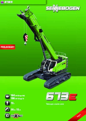 Гусеничні крани - телескопічна стріла Sennebogen 673 R