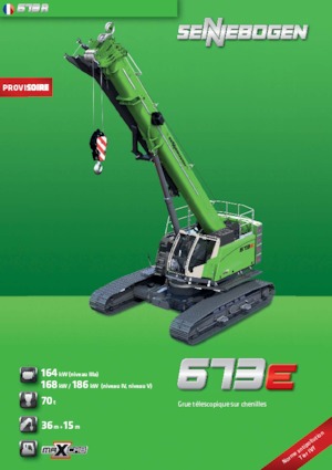 Гусеничні крани - телескопічна стріла Sennebogen 673 R