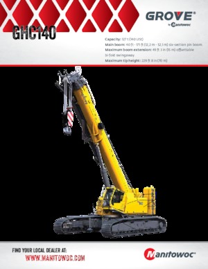 Гусеничні крани - телескопічна стріла Grove GHC140