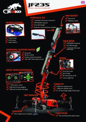 Гусеничні крани - телескопічна стріла Jekko JF235