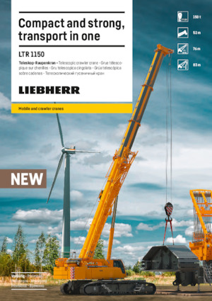 Гусеничні крани - телескопічна стріла Liebherr LTR 1150