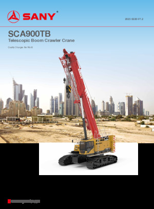 Гусеничні крани - телескопічна стріла Sany SCA900TB