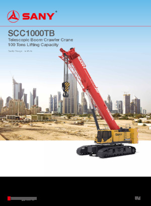 Гусеничні крани - телескопічна стріла Sany SCC1000TB