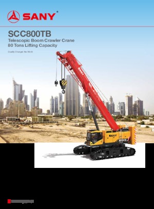 Гусеничні крани - телескопічна стріла Sany SCC800TB