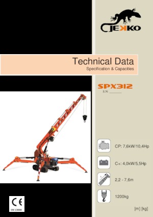 Гусеничні крани - телескопічна стріла Jekko SPX312