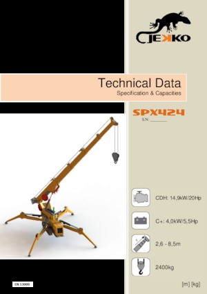 Гусеничні крани - телескопічна стріла Jekko SPX424