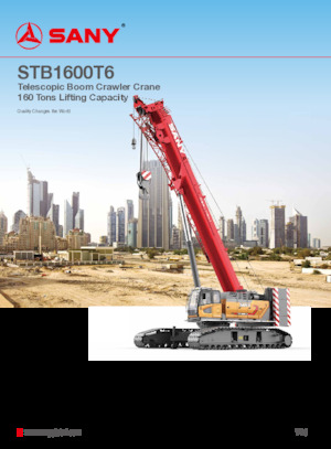 Гусеничні крани - телескопічна стріла Sany STB1600T6