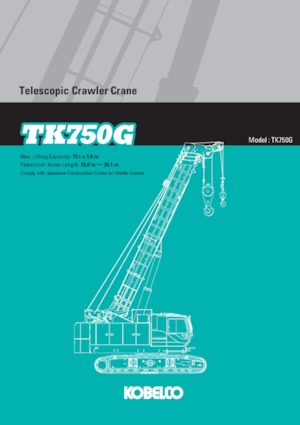 Гусеничні крани - телескопічна стріла Kobelco TK750G