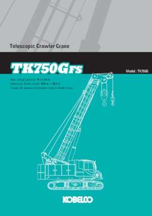 Гусеничні крани - телескопічна стріла Kobelco TK750GFS