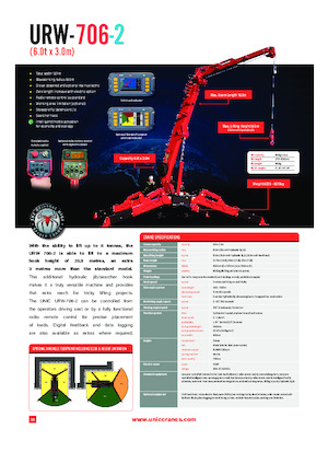 Гусеничні крани - телескопічна стріла UNIC URW-706-2