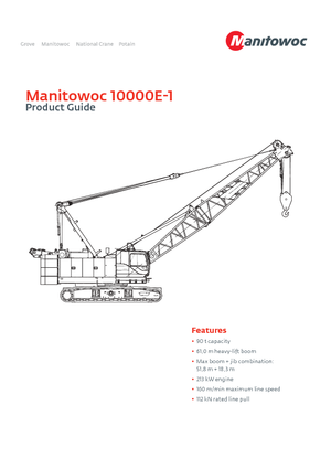 Гусеничні крани - ґратчаста стріла Manitowoc 10000 E-1