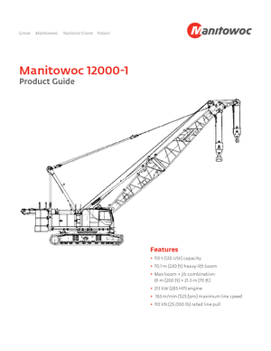 Гусеничні крани - ґратчаста стріла Manitowoc 12000 E-1
