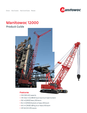 Гусеничні крани - ґратчаста стріла Manitowoc 12000 E