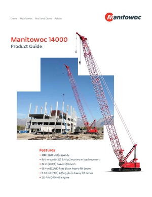 Гусеничні крани - ґратчаста стріла Manitowoc 14000