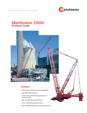 Гусеничні крани - ґратчаста стріла Manitowoc 21000