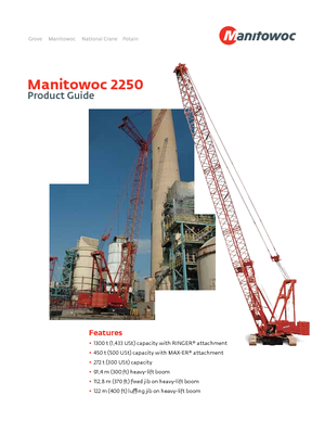 Гусеничні крани - ґратчаста стріла Manitowoc 2250