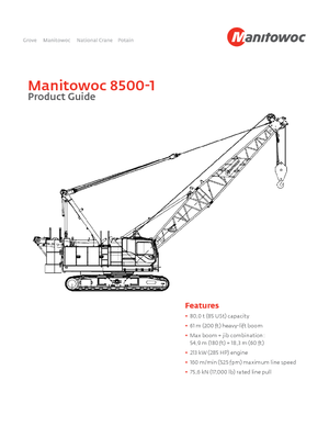 Гусеничні крани - ґратчаста стріла Manitowoc 8500 E-1