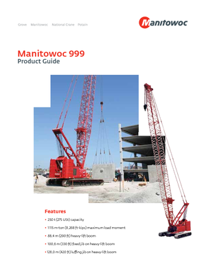 Гусеничні крани - ґратчаста стріла Manitowoc 999